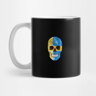 Sweden Flag Skull - Gift for Swede With Roots From Sweden Mug
